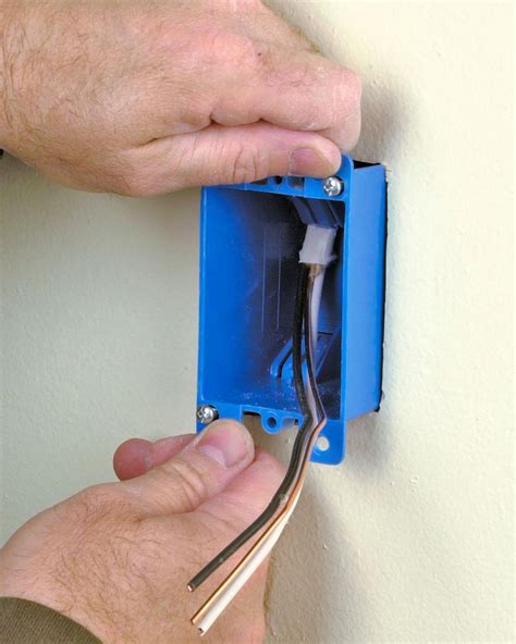 how to hold electric box in wall|plastic electrical box installation.